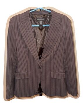 New York & Company Pinstripe Single-Button Blazer